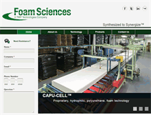 Tablet Screenshot of foamsciences.com